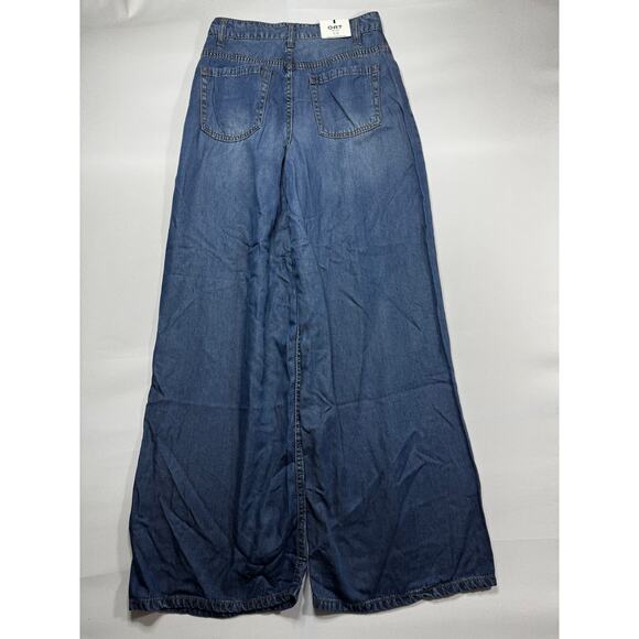 NWT OAT New York Women's Mid Rise Wide Leg Palazzo Jeans - Size 6/28 (27x30) - Picture 2 of 6